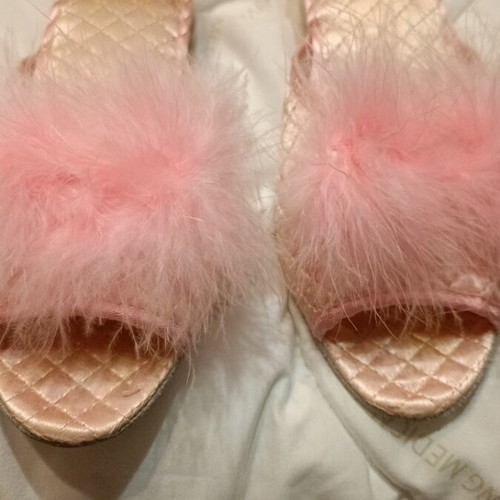 Vintage bridal slippers pink, like new, size 38-39