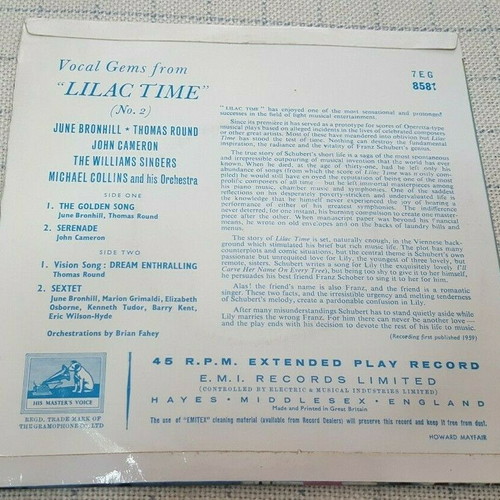 Franz Schubert vinyl with June Bronhill, Thomas Round, John Cameron used, classical