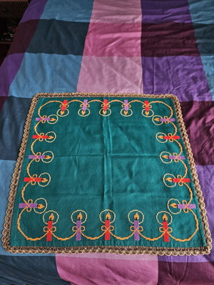 Handmade Christmas table linen like new