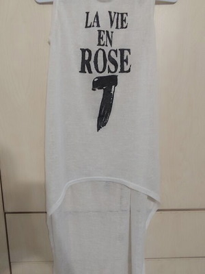 Asymmetric White Blouse La Vie En Rose one size like new