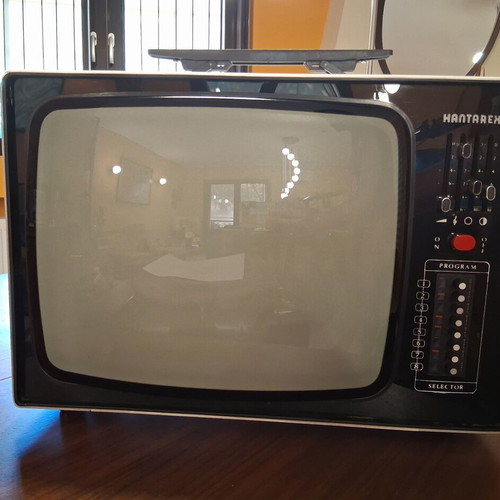 Hantarex vintage space age decorative TV, white
