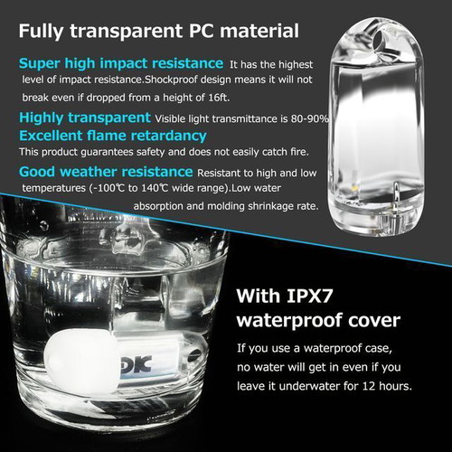 USB Rechargeable LED Keychain Flashlights Pack of 2 Waterproof EDC