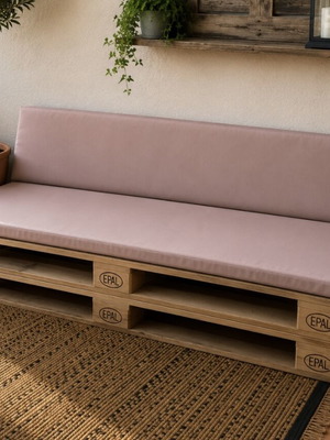 Garden bench cushions set of 2 like new, 120×40×4 cm