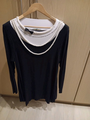 Leonard's dress like new, cotton with pearls, size XXL