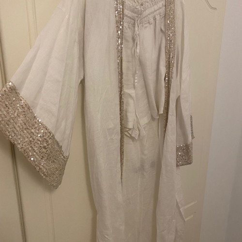 Nema linen set with sequins from shorts and kimono new