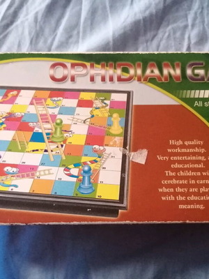 Vintage board game Snakes and Ladders used