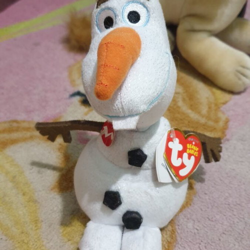 Olaf Frozen Ty Beanie Beans plush like new, 17 cm, sound not working
