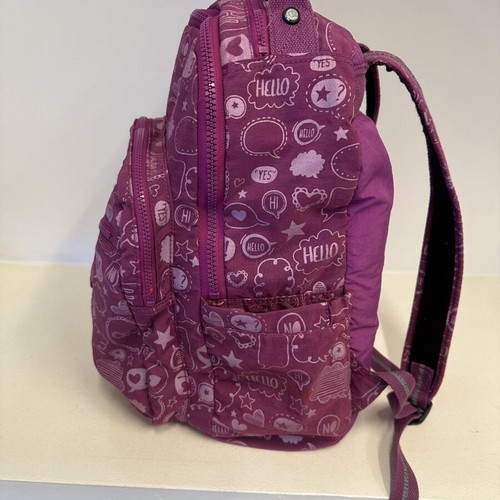 Kipling school bag like new with pencil case, purple color