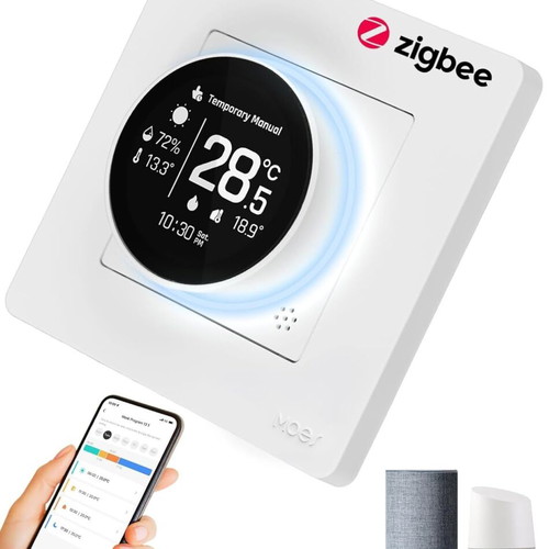Zigbee WiFi Thermostat for Underfloor Heating MOES ZHT-SR-GA like new