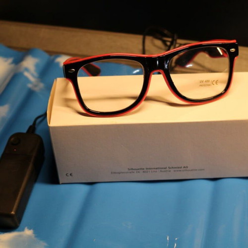 Light-up glasses new, red, 3 lighting modes
