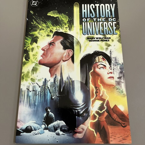 History of the DC Universe TPB signed by Marv Wolfman, used