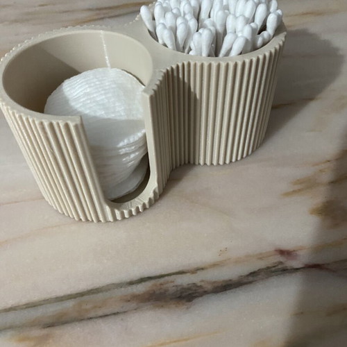 Modern 2-in-1 Bathroom Organizer for Cotton Pads and Cotton Swabs new