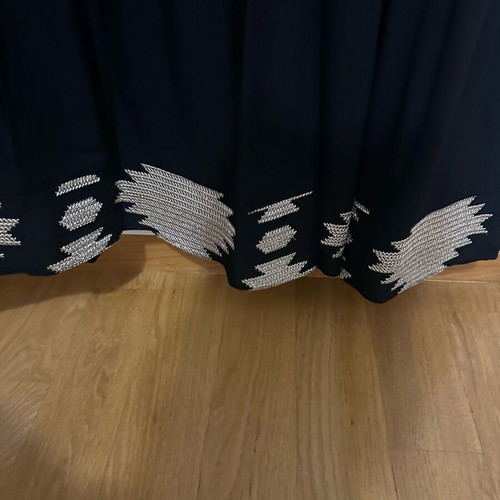 Anna Samouka set skirt with crop black cotton embroidered, like new