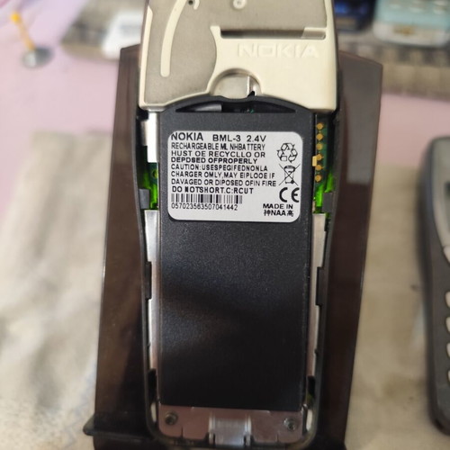 Nokia 3210 vintage cell phone used with new battery and front cover
