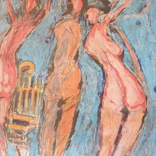 Aristide Patsoglou lithograph used, numbered and signed