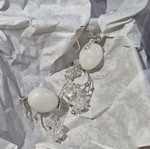 Silver 925 white earrings with crystals