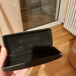 Versace glasses case used, black, slightly damaged