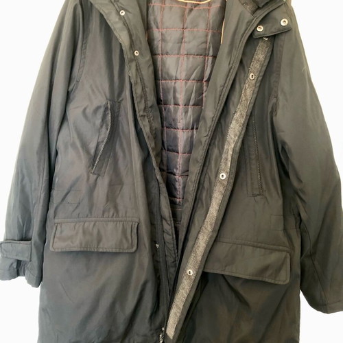 Emilio Corali jacket like new, black, with adjustable sleeves and hood