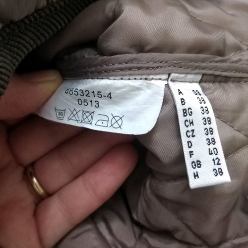 Mariposa quilted jacket size 38 like new, beige brown
