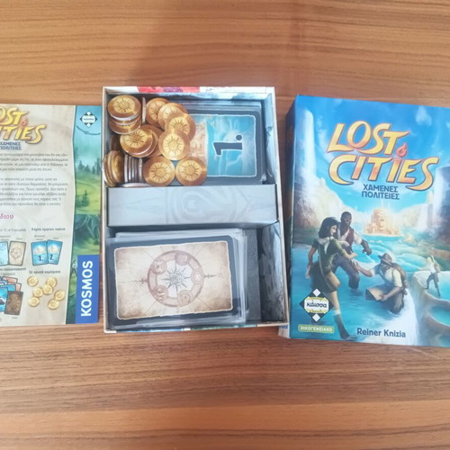 Lost Cities board game Greek edition by Kaissa