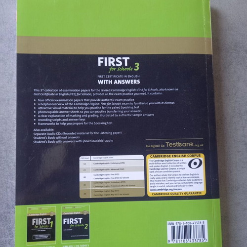 Cambridge First 3 authentic examination papers used