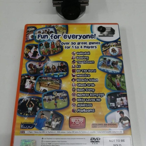 Ps2 silver camera set with EyeToy: Play 3 English game like new