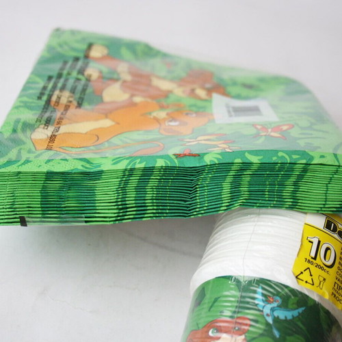 Vintage 90's Lion King 20 napkins and 10 cups Decorata new