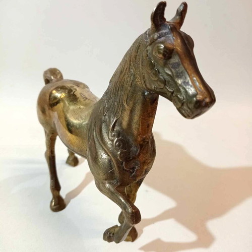 Bronze decorative horse used with carved details