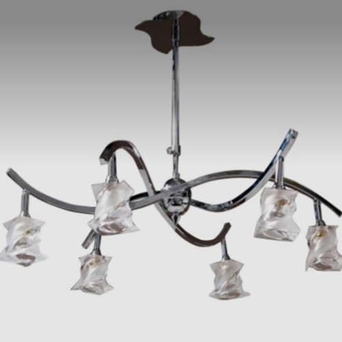 Modern ceiling lights set of 4 with LED lamps like new