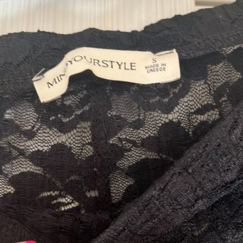 Mind Your Style lace pants, black, size S
