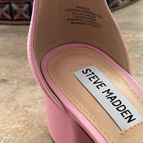 Steve Madden sandals size 37 new pink leather