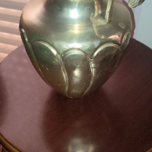 Silver-plated vase like new, height 0.27 m