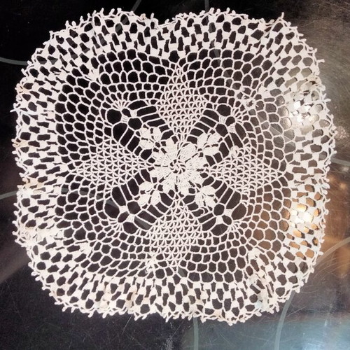 Vintage Handmade Crochet Doilies Set of 4 White like new