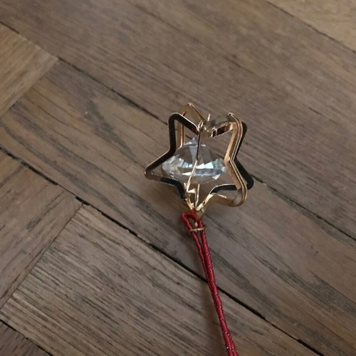 Decorative star charm with diamond good luck ornament new