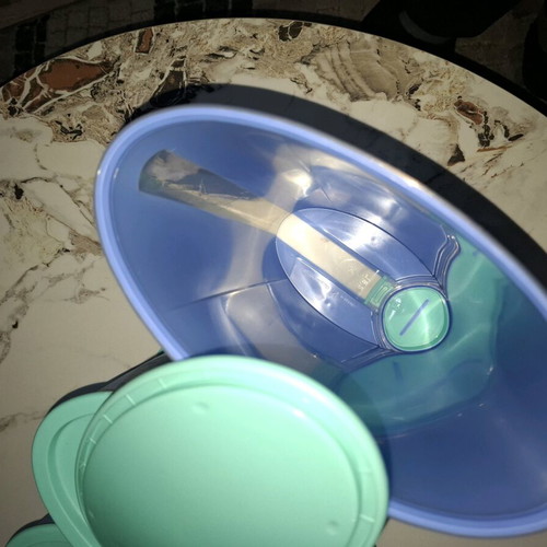 Tupperware Modular Oval Container Set of 4 Blue Veraman Like New