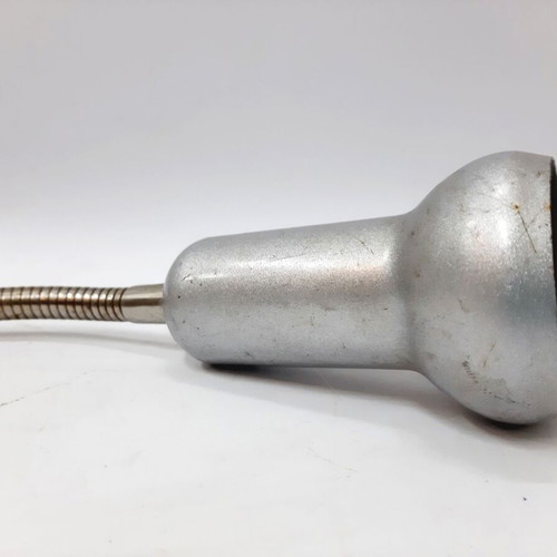 Vintage industrial metal lamp with spot used, white, flexible arm, E27