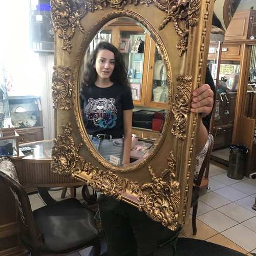 Carved handmade mirror new 80x68cm unique