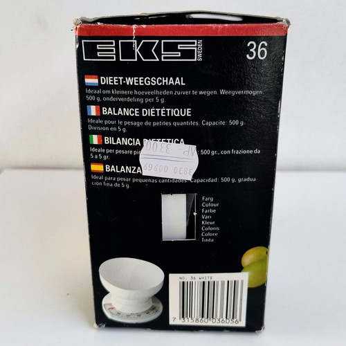 EKS 36 White vintage analog kitchen scale