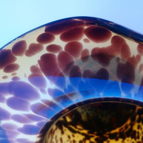 Tartaruga vase new, hat-shaped glass from Italian factory