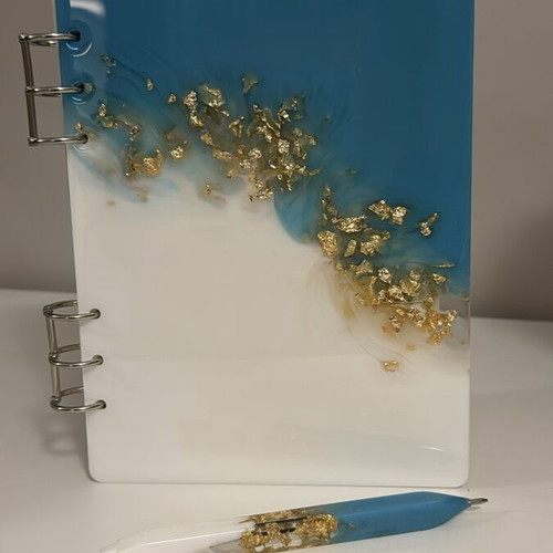 Notebook made of liquid glass handmade