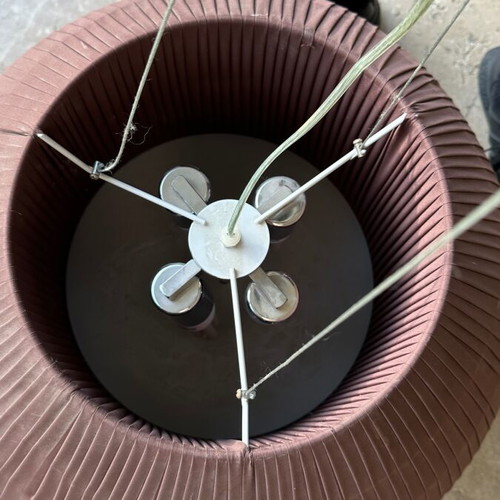 Fabric pendant light used