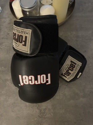 Force1 Martial Arts Boxing Gloves 12oz new, black, velcro