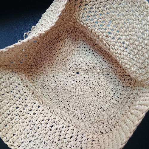 Vintage 60s-70s women's summer hat beige used