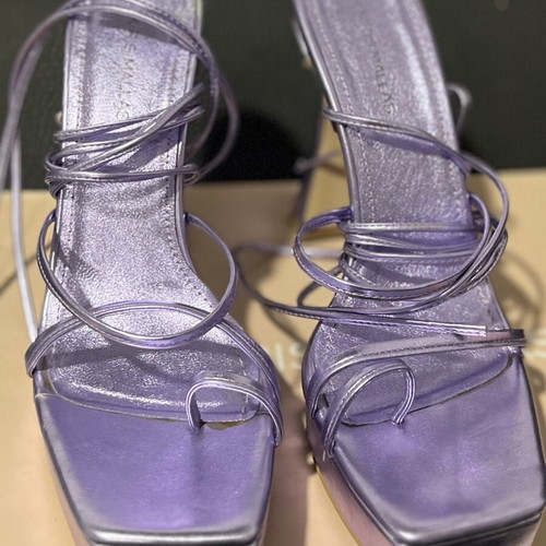 Tsakiris Mallas purple high heel sandals, size 40
