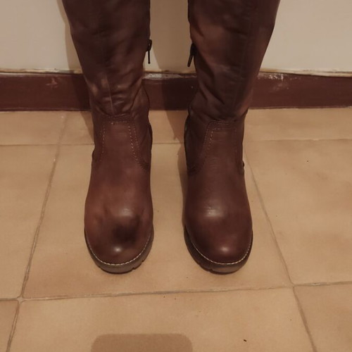 Carad Shoes 3/4 leather boots like new, size 36, brown