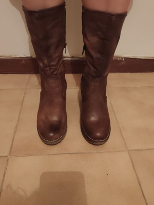 Carad Shoes 3/4 leather boots like new, size 36, brown