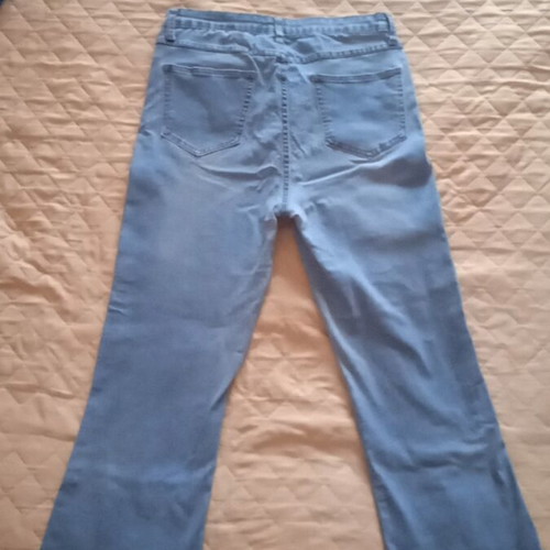 Blue jeans Lortta Denim women's almost like new, zipper, ripped flare