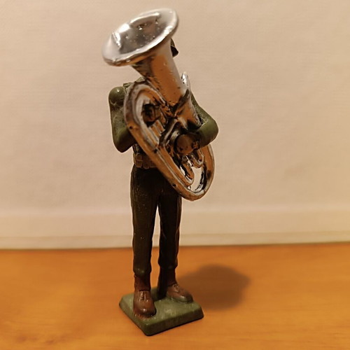Athina soldier figure infantry musician with tuba like new, 1960s