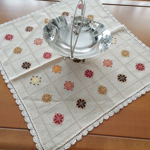 Collectible handmade embroidery set 4 pieces 1960s like new