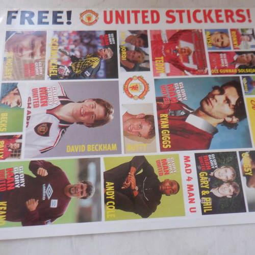 Manchester United stickers new from 90s magazine